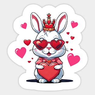Heart Hop: The Royal Bunny of Love Sticker